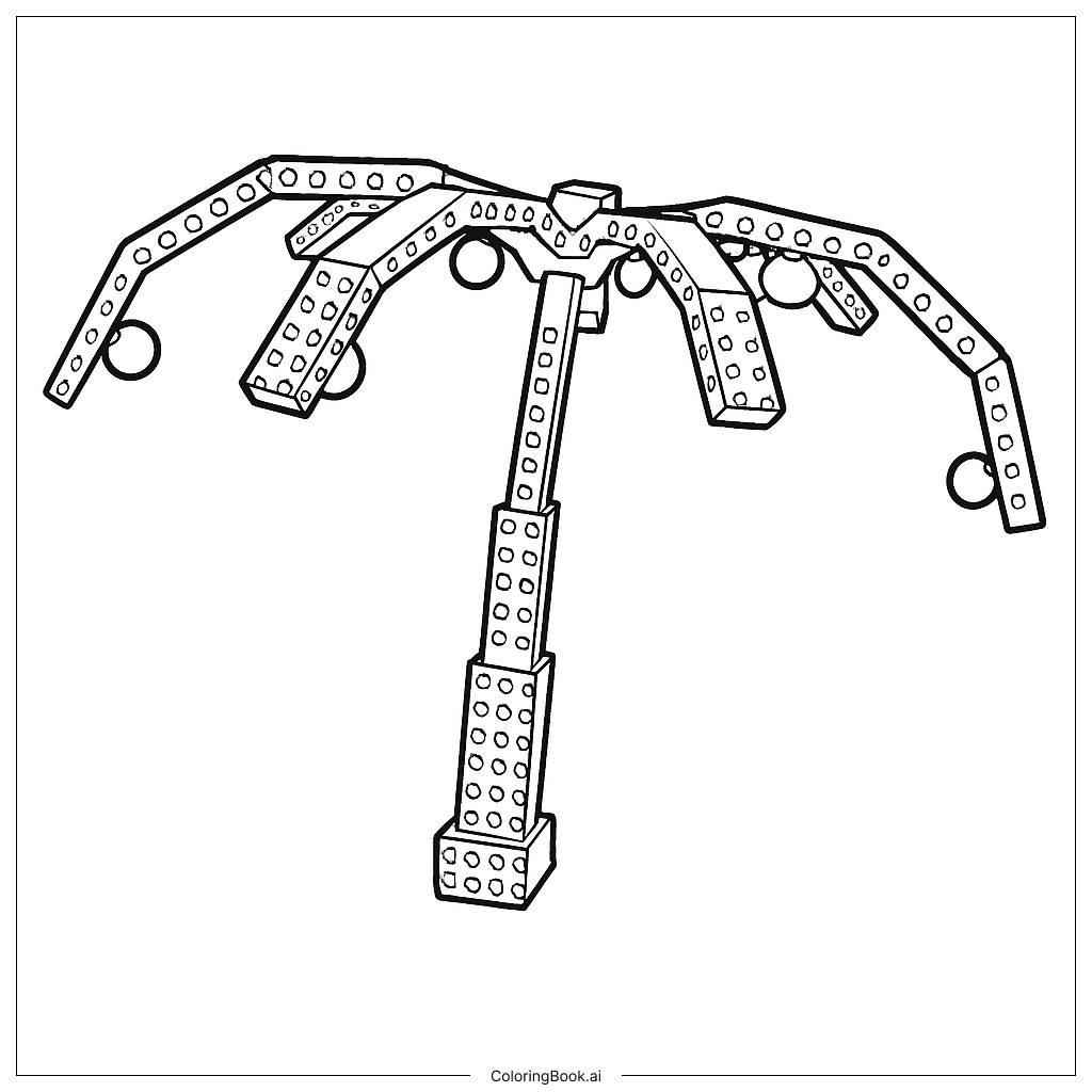 Coconut Tree Coloring Page