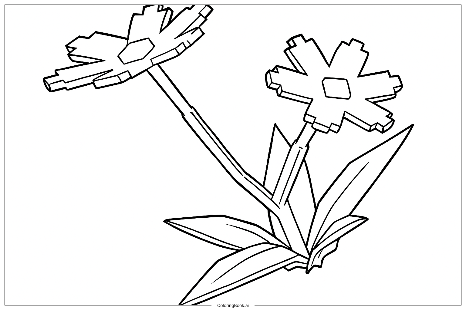 Flare Daisy Coloring Page