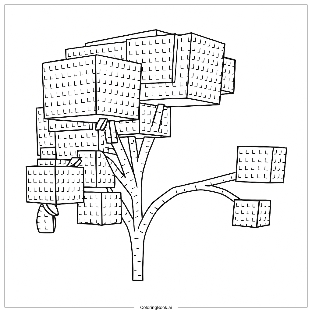 Mango Tree Coloring Page