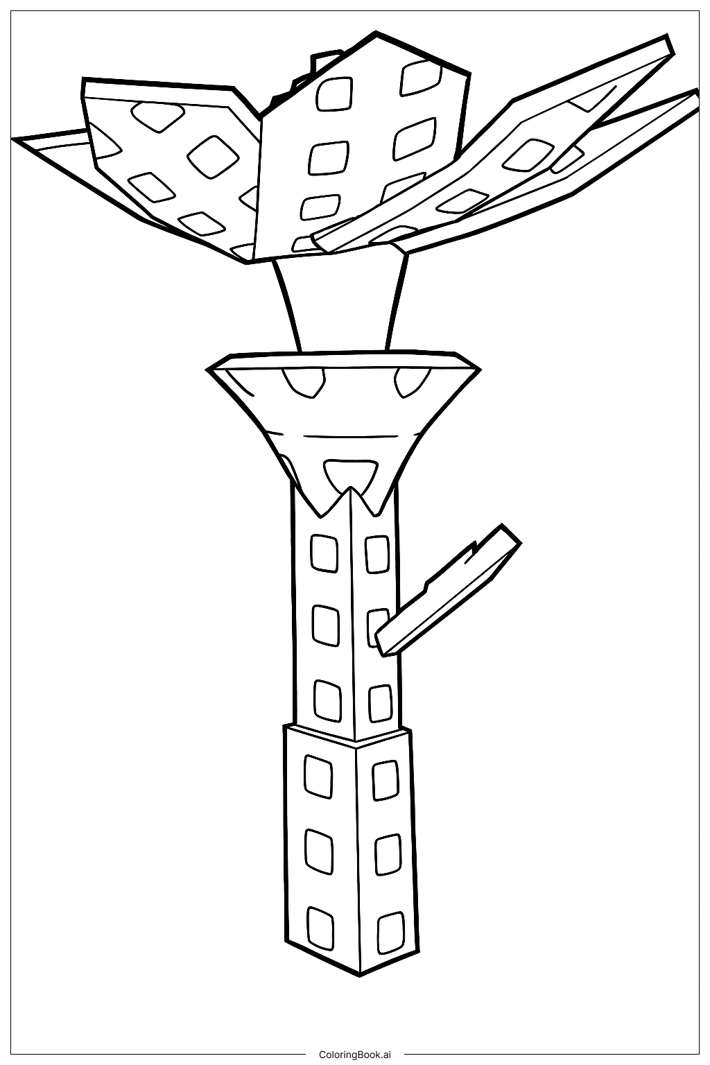 Pink Lily Crop Coloring Page