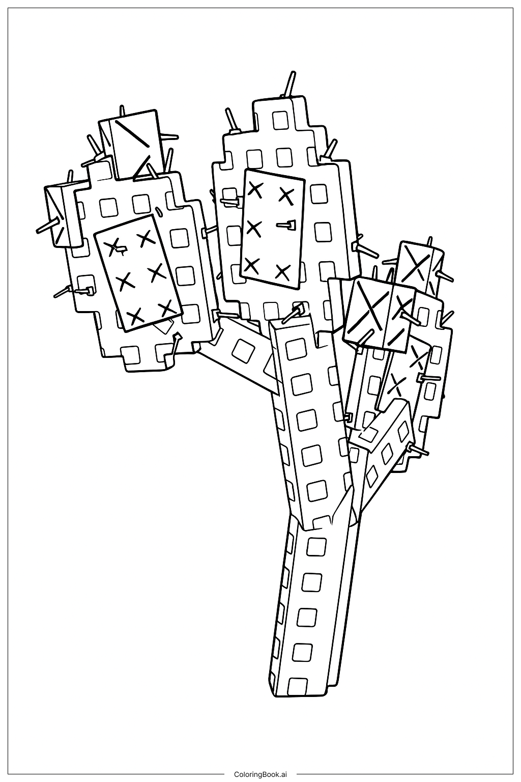 Prickly Pear Background Coloring Page