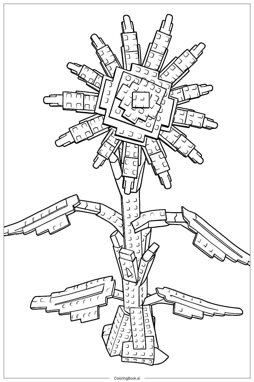 Sunflower Plant Coloring Page
