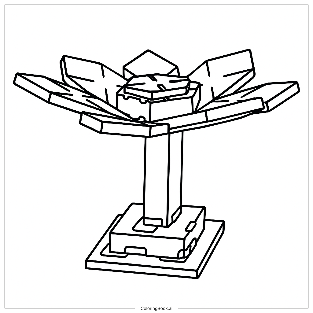 Taro Flower Coloring Page