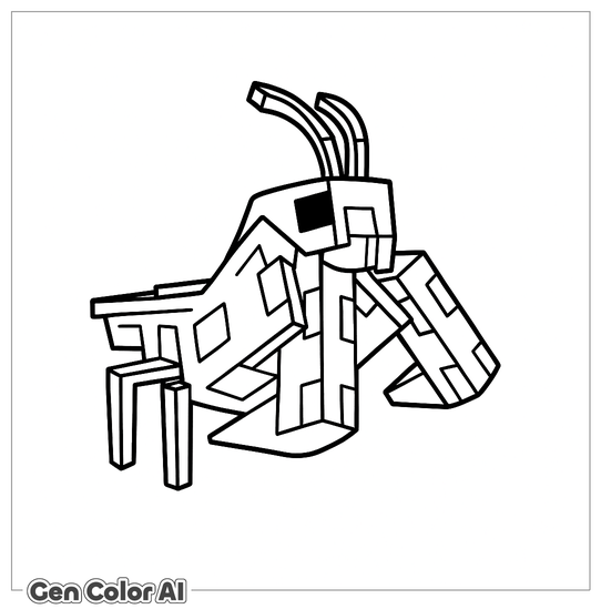 Praying Mantis Coloring Page