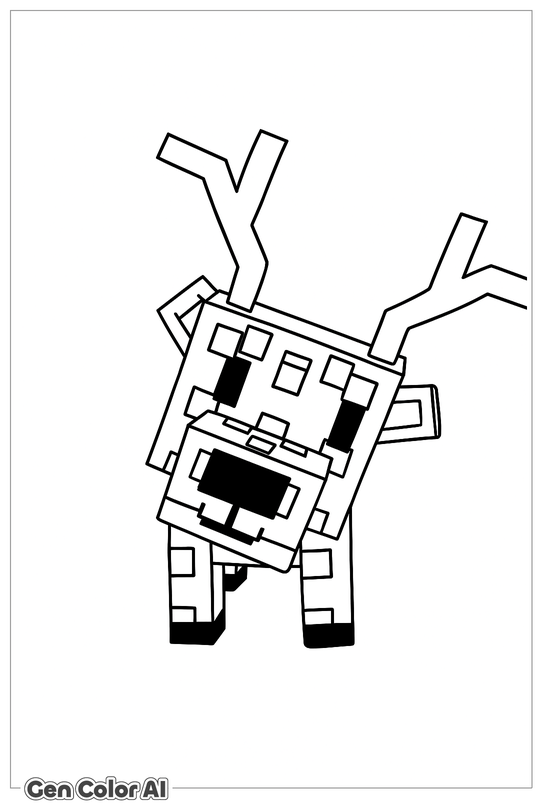 Spotted Deer Coloring Page